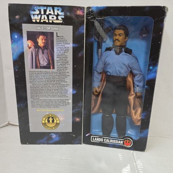 Star Wars Lando Calrissian Action Figure 12" Vintage Kenner 1996 Sealed - Picture 2 of 9